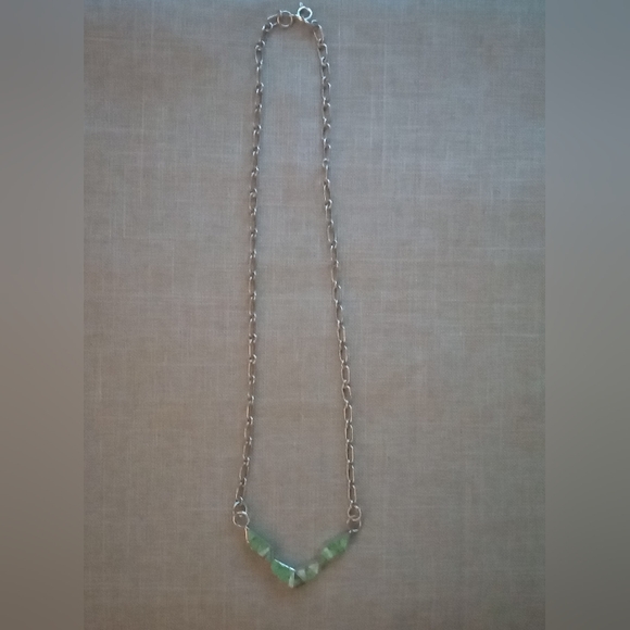 Sterling Silver Opal Jasper Vintage Necklace Earrings Set - Picture 6 of 10